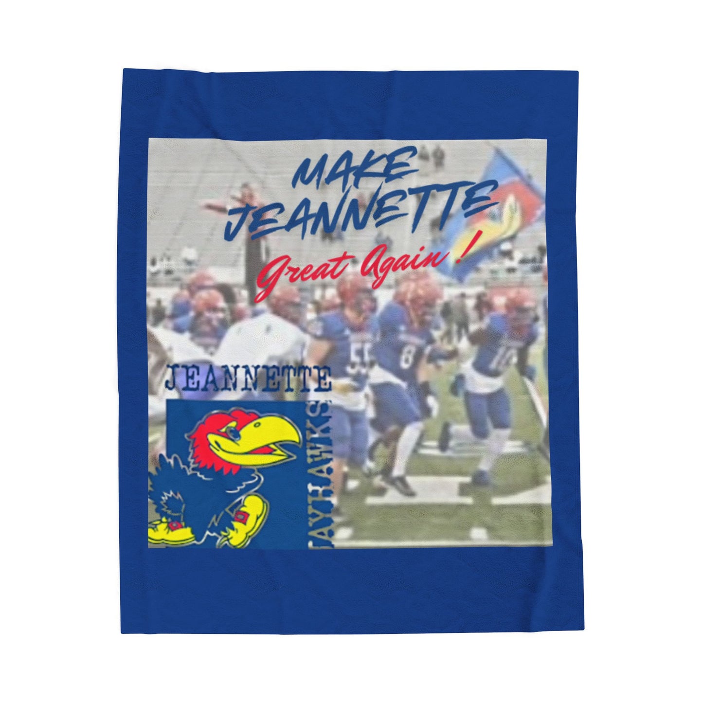 Make Jeannette Great Again Plush Blanket - Cozy Sports Fan Throw