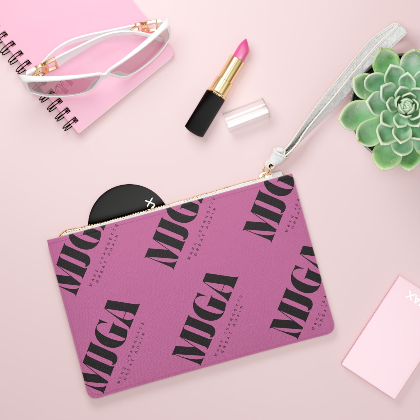MJGA Clutch Bag - Make Jeannette Great Again | Stylish Pink Tote for Everyday Use