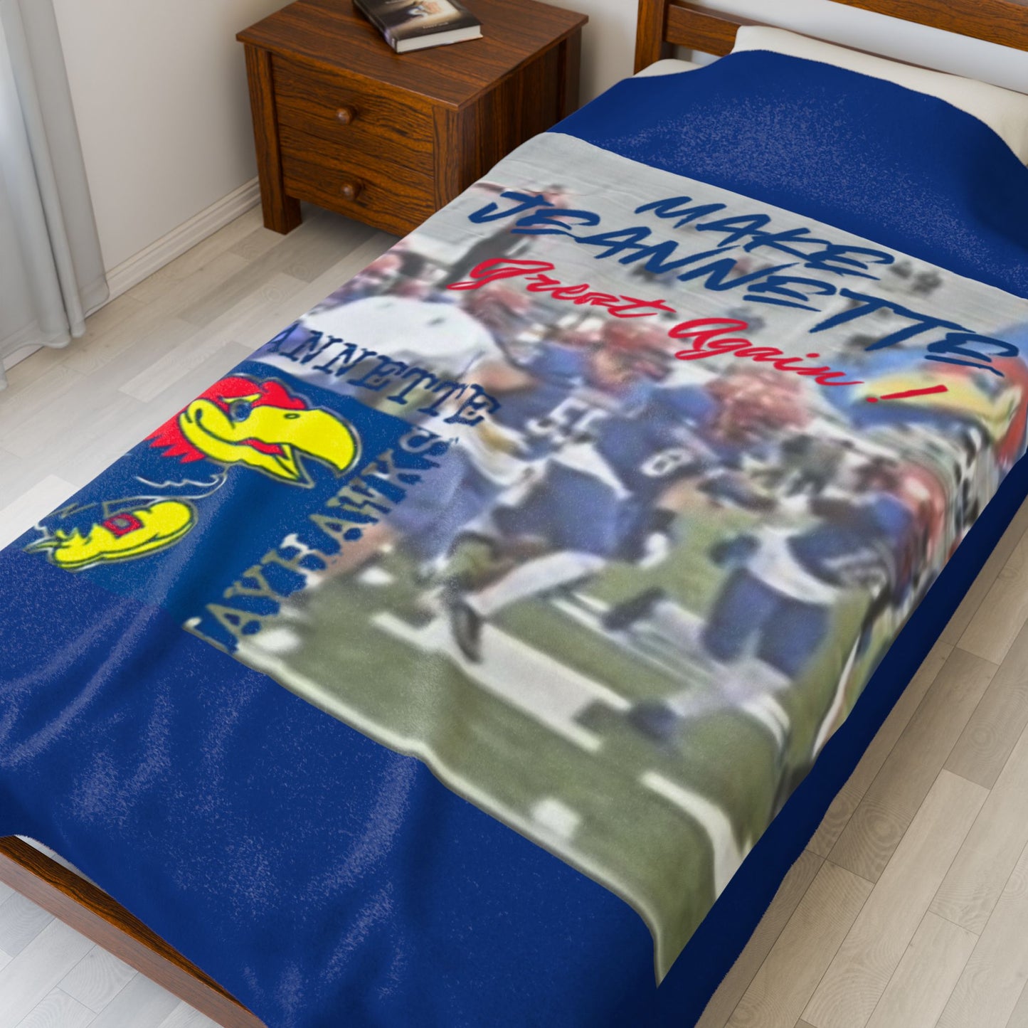 Make Jeannette Great Again Plush Blanket - Cozy Sports Fan Throw
