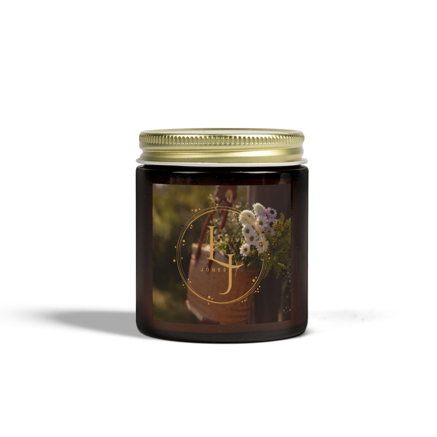 Coconut Apricot Scented Candle - Cozy Relaxation & Home Decor LJ LOGO