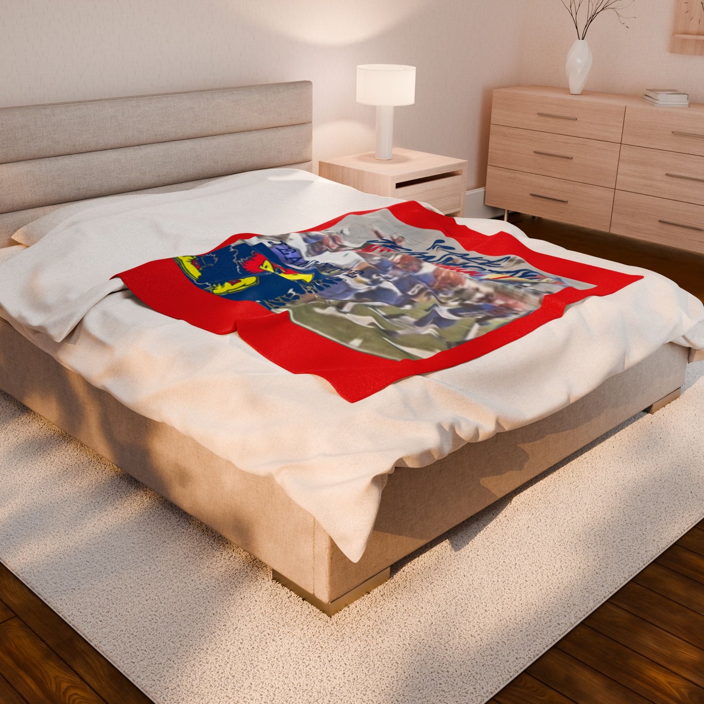 Red Make Jeannette Great Again Plush Blanket - Cozy Sports Fan Throw