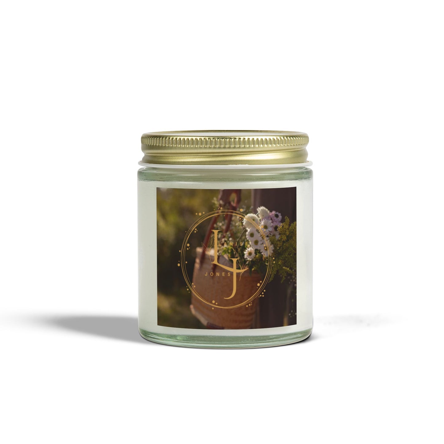 Coconut Apricot Scented Candle - Cozy Relaxation & Home Decor LJ LOGO