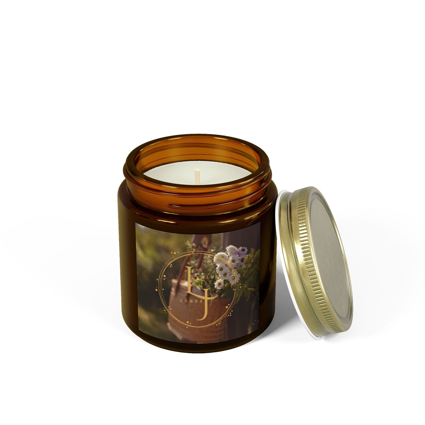 Coconut Apricot Scented Candle - Cozy Relaxation & Home Decor LJ LOGO