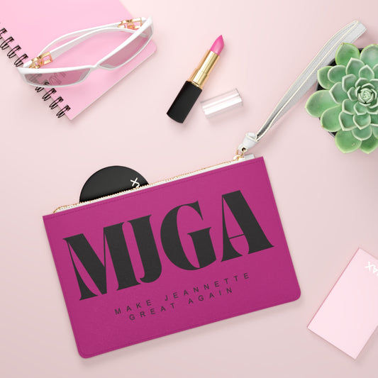 MJGA Clutch Bag - Make Jeannette Great Again | Stylish Pink Tote for Everyday Use