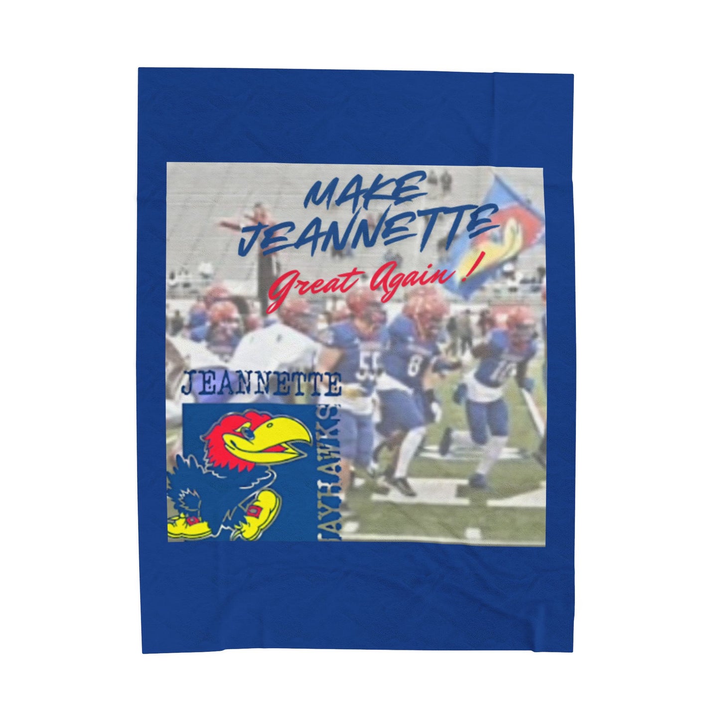 Make Jeannette Great Again Plush Blanket - Cozy Sports Fan Throw