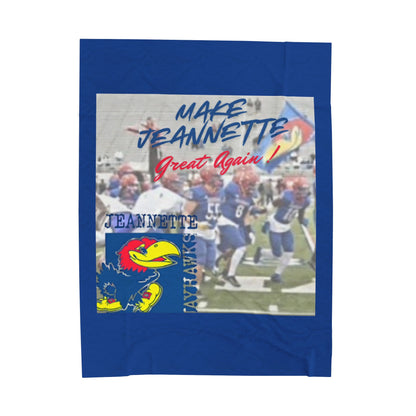 Make Jeannette Great Again Plush Blanket - Cozy Sports Fan Throw