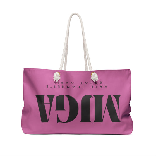MJGA Pink Weekender Bag - Make Jeannette Great Again Travel Tote